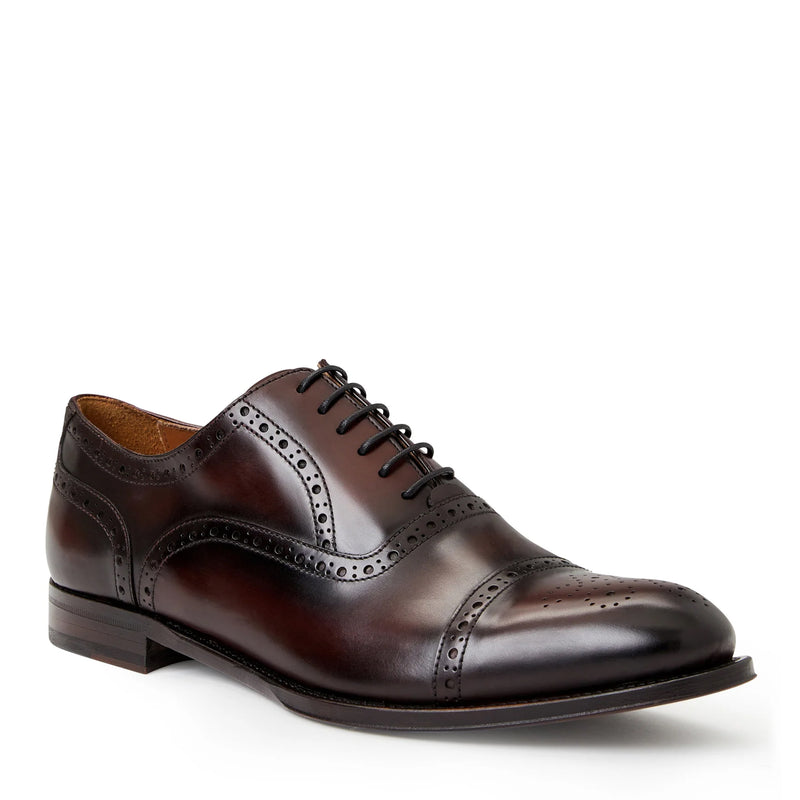 COLLEZIONE JACK LEATHER LACE -UP OXFORD-RUST