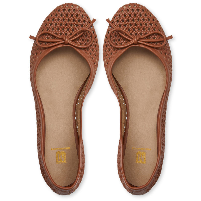 JANINA COGNAC Ballet flat