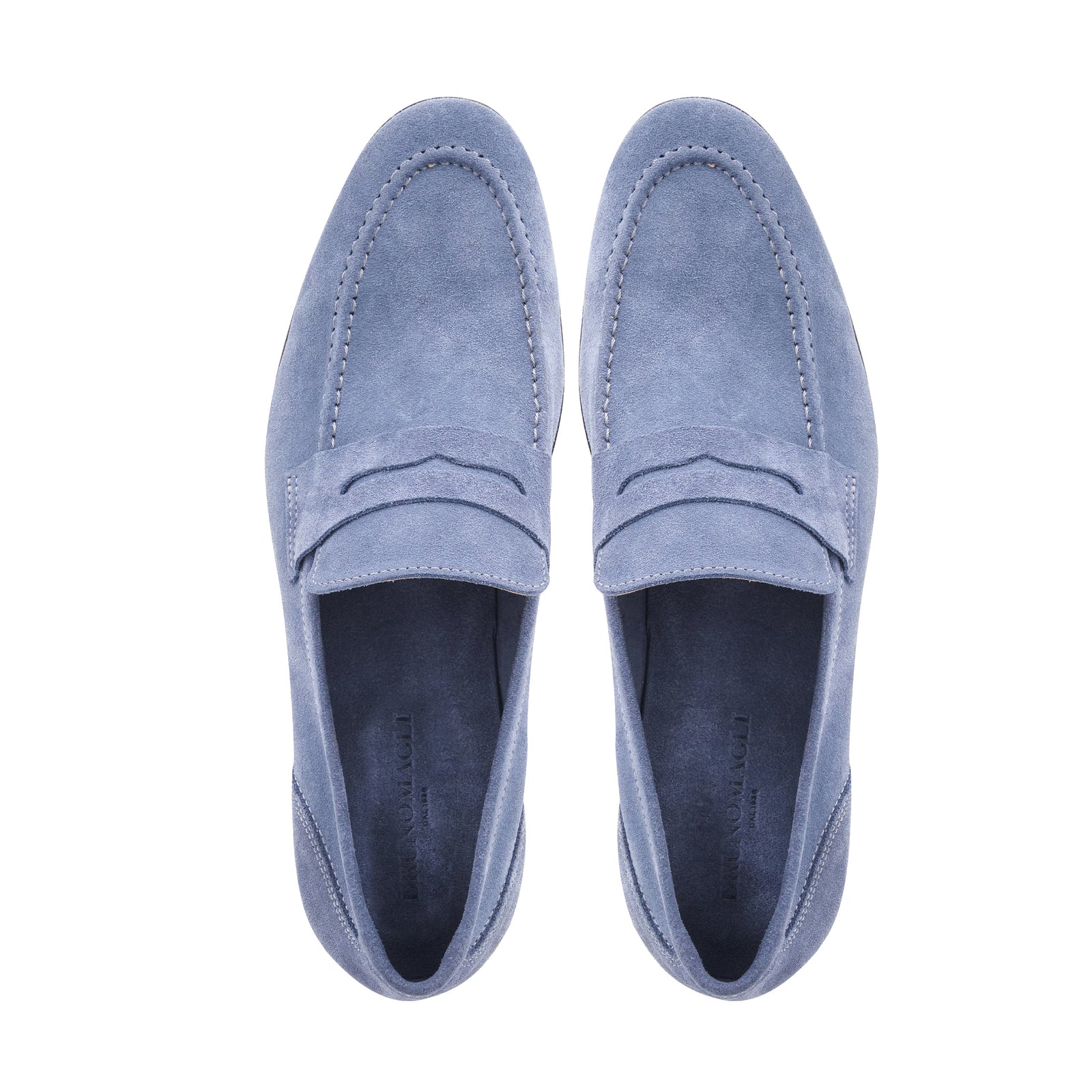Bruno Magli Men\'s Lastra Unlined Blue Suede Penny Loafers Sz 8 Amazon.com | Bruno Magli Men Lastra Unlined Blue 7 Medium  main image 4
