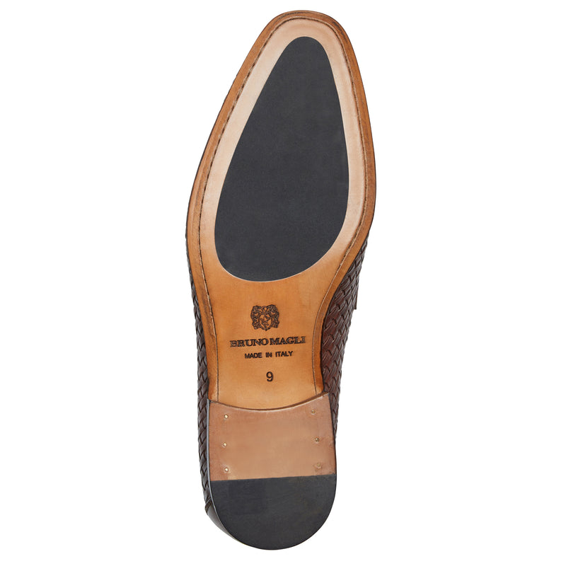 Manfredo Slip On Loafer Brown Woven Leather