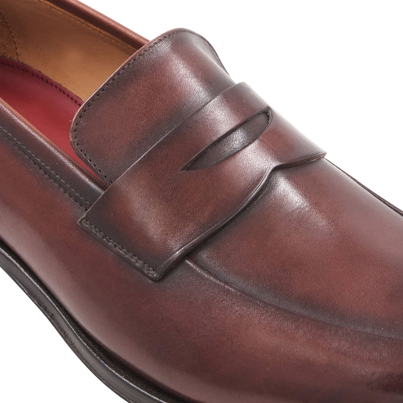 Bruno Magli Mocassini Maioco Penny Uomo - Pelle Cognac, Made In Bruno Magli Mocassini Maioco Penny Uomo - Pelle Cognac, Made In