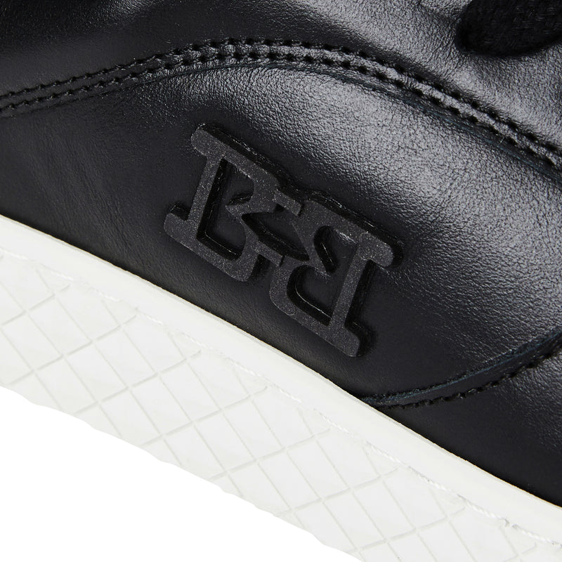 Paola Platform Sneaker-Black Leather