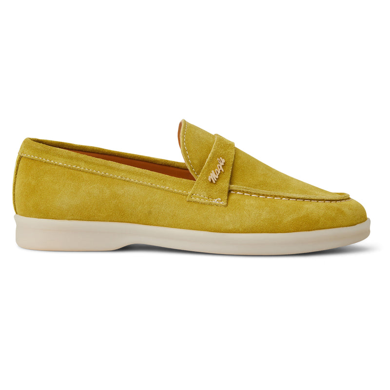 PRISCILLA AVOCADO GREEN SUEDE loafer