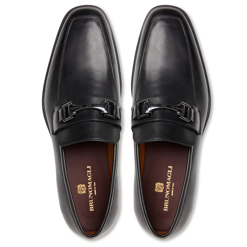 Raging  Bit leather Loafer-Black