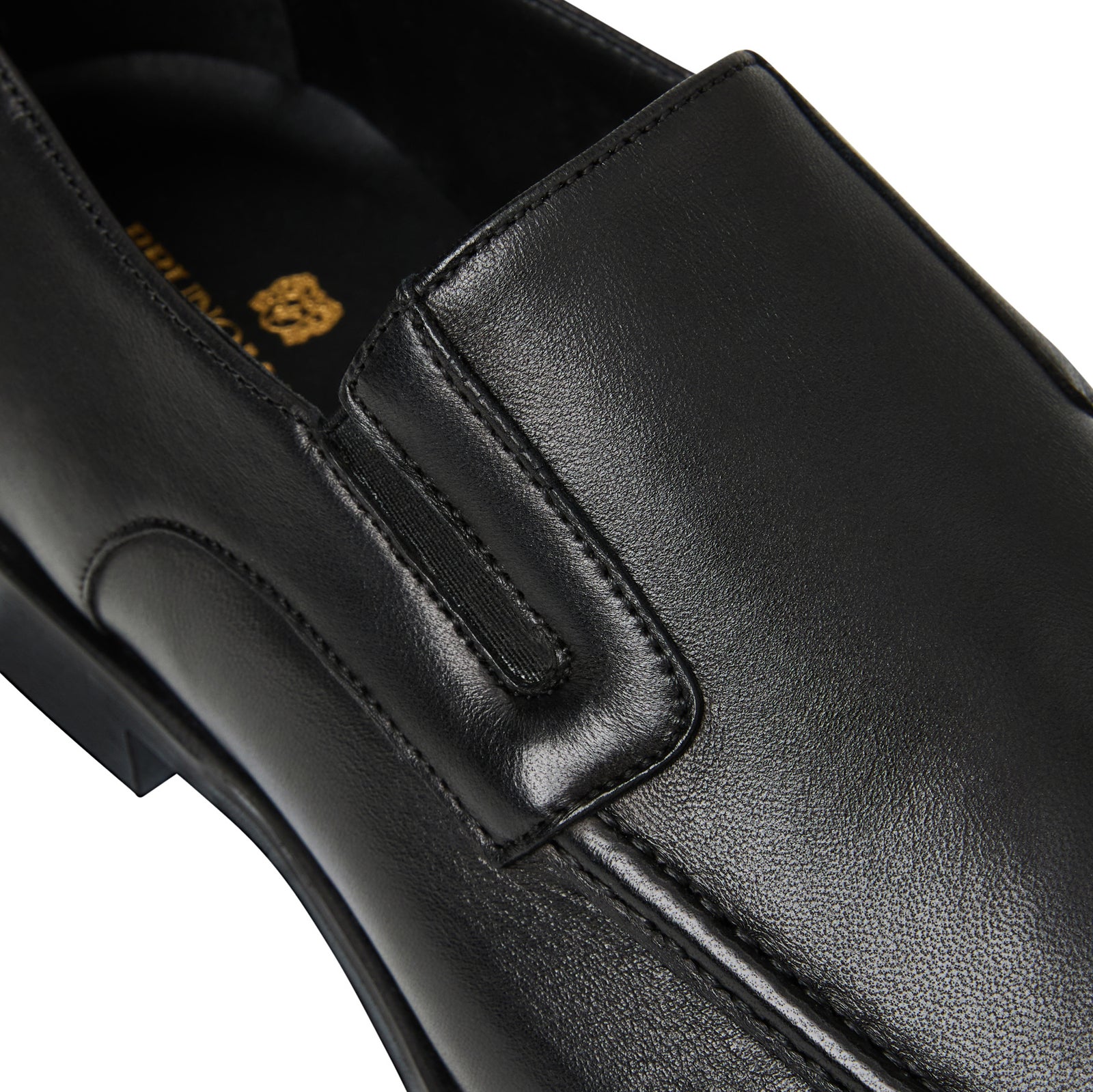 men's slip-on dress shoes black Ralph Men?? Black Synthetic Comfortable Slip-On Casual Dress Shoes –  LIBERTYZENO