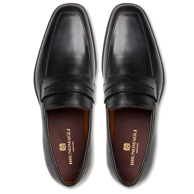 Raging leather Penny Loafer- Black