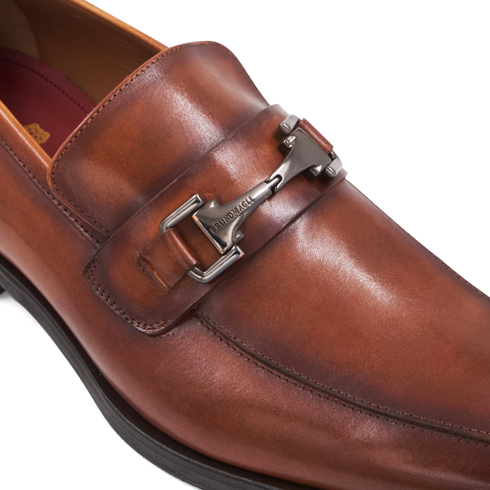 Bruno Magli Raging Bit Loafers Mens 10 Brown Leather Italian Slip On Dress Shoes Raging Bit Cognac – Bruno Magli main image 4