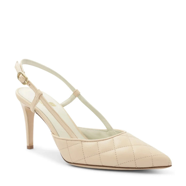 Rosy Quilted Leather Sling Back Pump