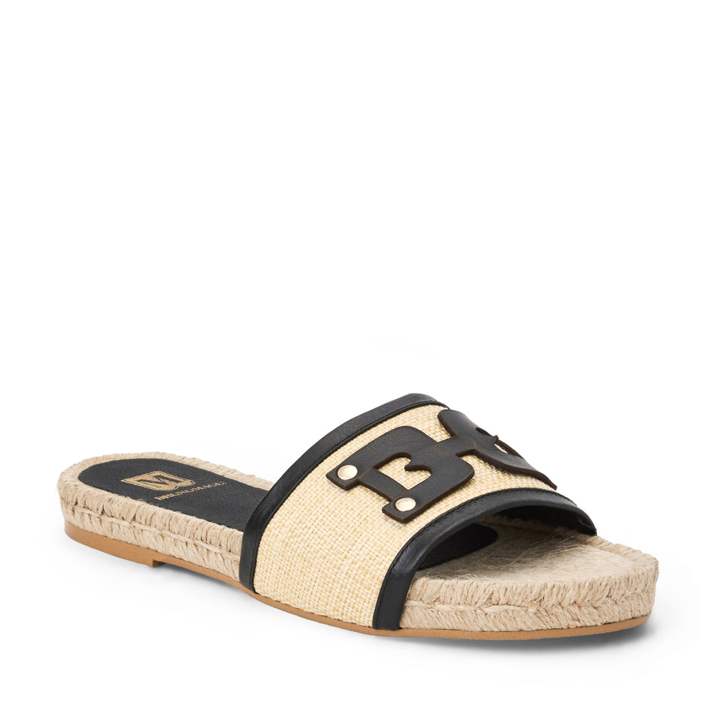 Sabina Natural Raffia/Black – Bruno Magli