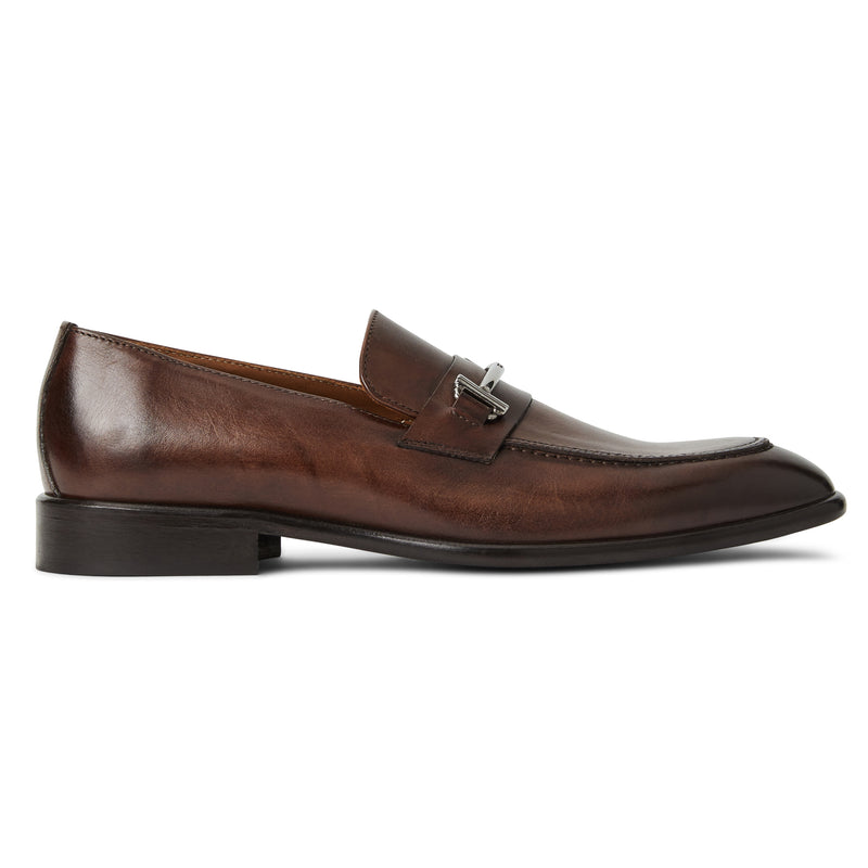 Sante Double Gore classic Bit leather Loafer-brown