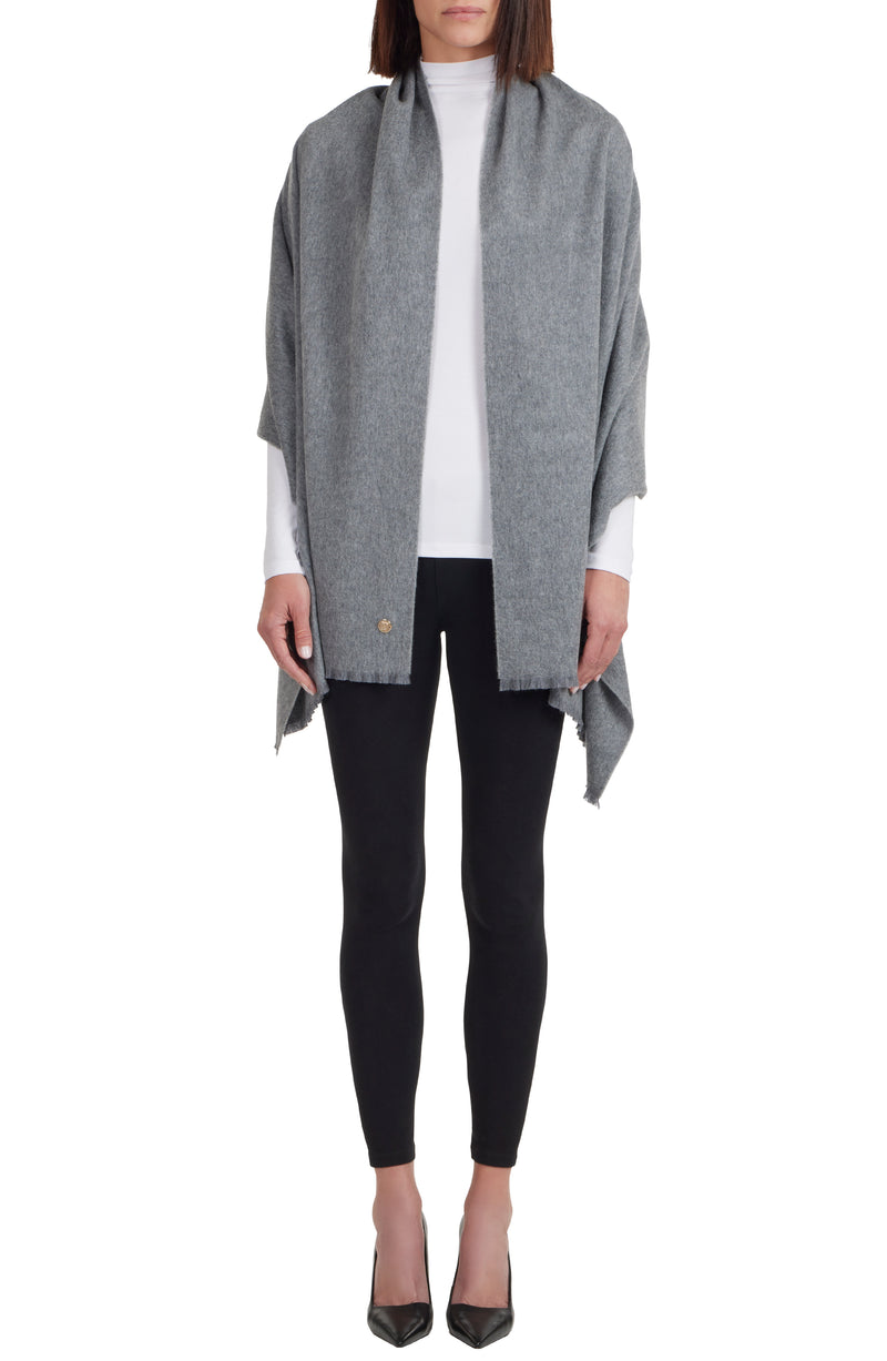 M by Bruno Women's Cashmere woven Wrap Grey
