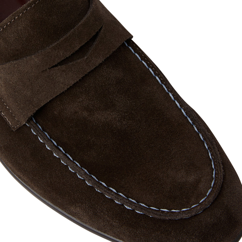 Silas Suede Loafer-Dark Brown