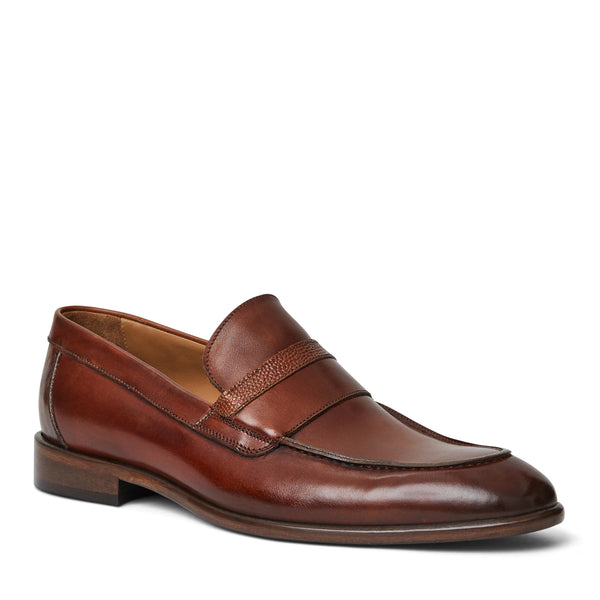 Silvestro Embosssed  Loafer Cognac Leather