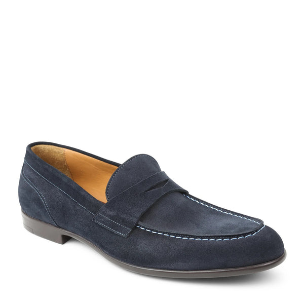 Silas Suede Loafer - Navy