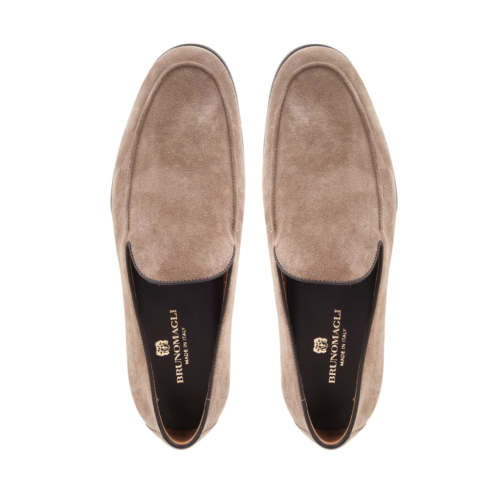 Messori Mens US 8.5 Italy Made Tan Nubuck Low Top Square Toe Slip On Loafer Italian Suede Moc-Toe Loafer | Banana Republic main image 3