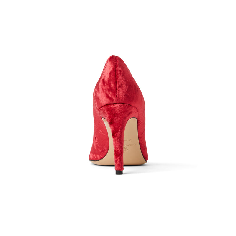 Telma Pointed Toe Pump- Red velvet