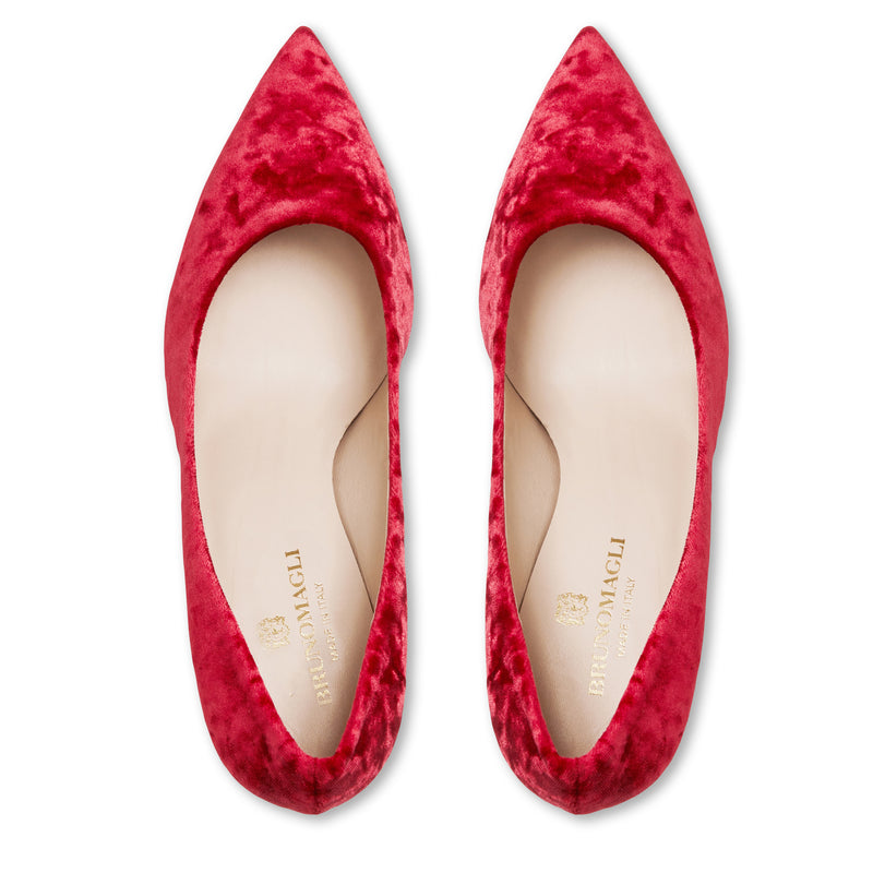 Telma Pointed Toe Pump- Red velvet