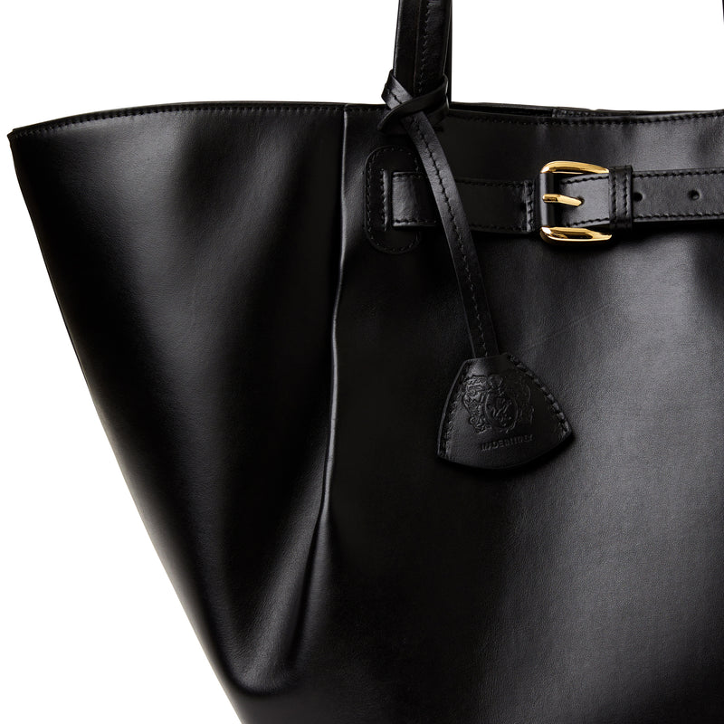 Tessa Black Calf Tote