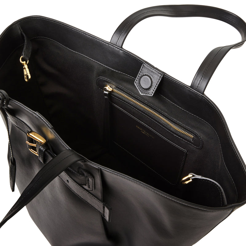 Tessa Black Calf Tote