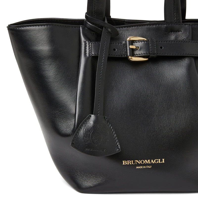 Tessa Mini Tote Black Calf