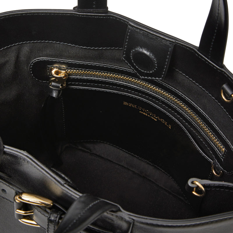 Tessa Mini Tote Black Calf