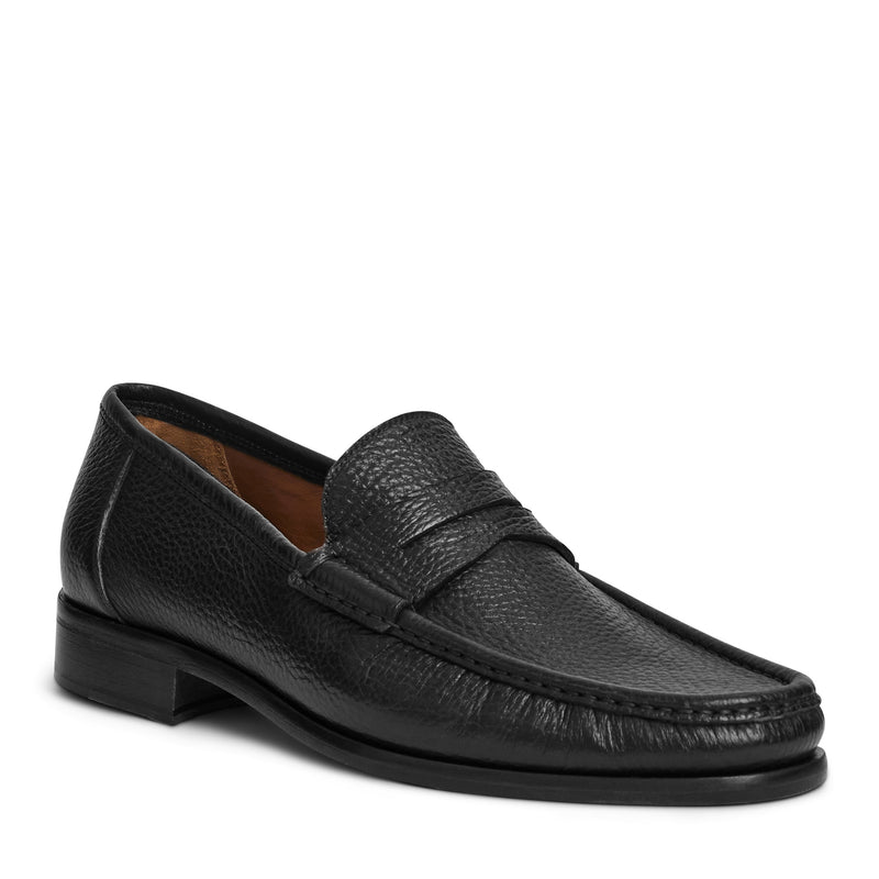 Tonio Slip On Loafer Black Cervo Leather