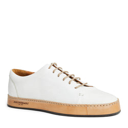 TRENTO leather court sneaker WHITE