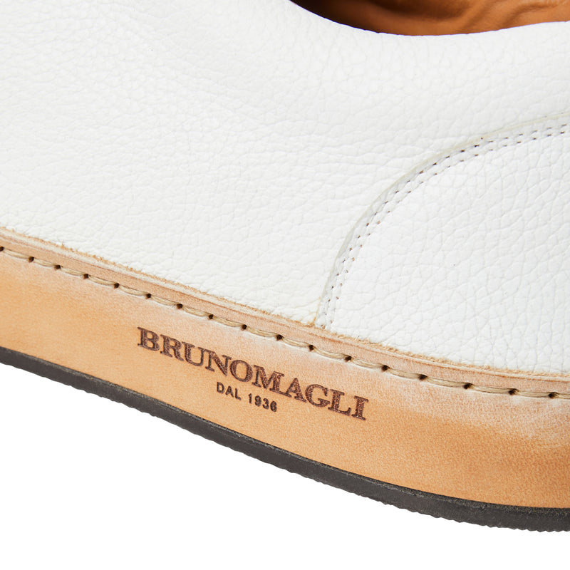 TRENTO leather court sneaker WHITE