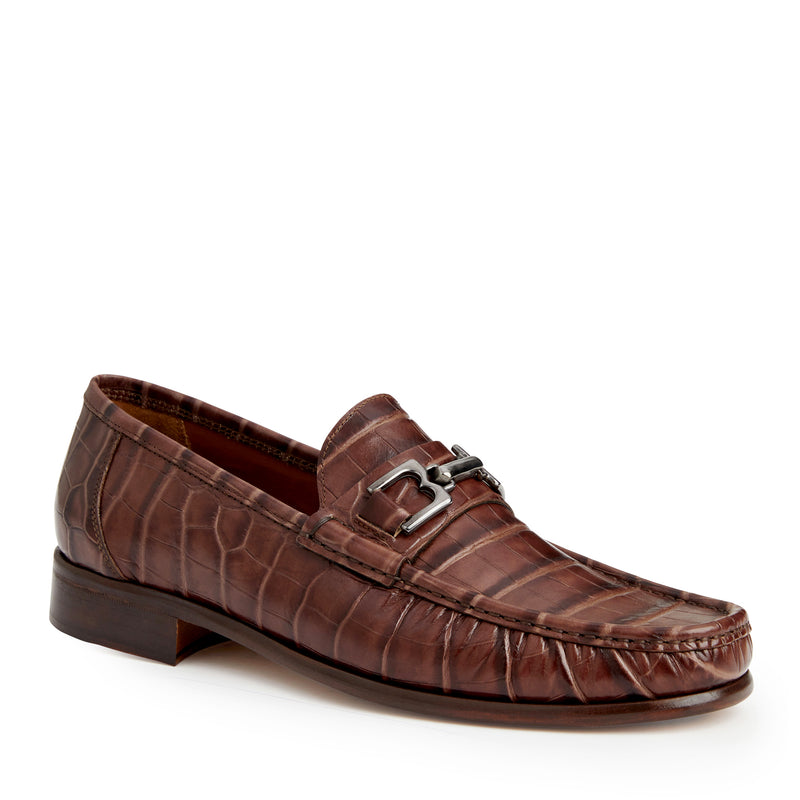 Trieste Classic Moccasin- Brown Croc