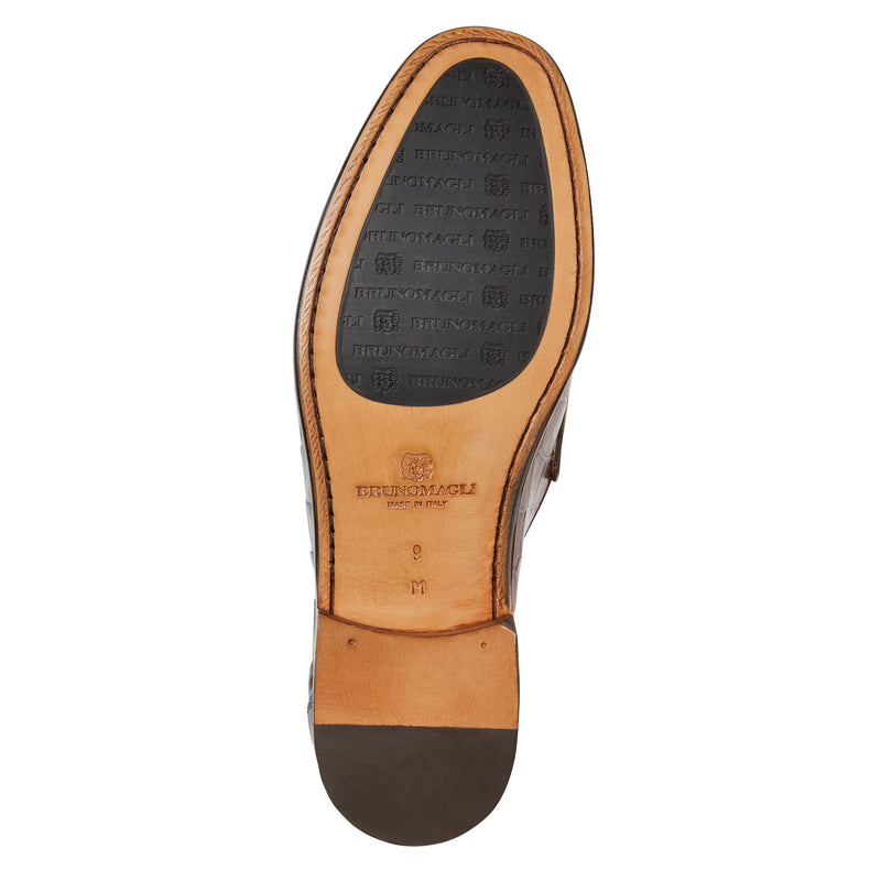 Trieste Classic Moccasin- Brown Croc