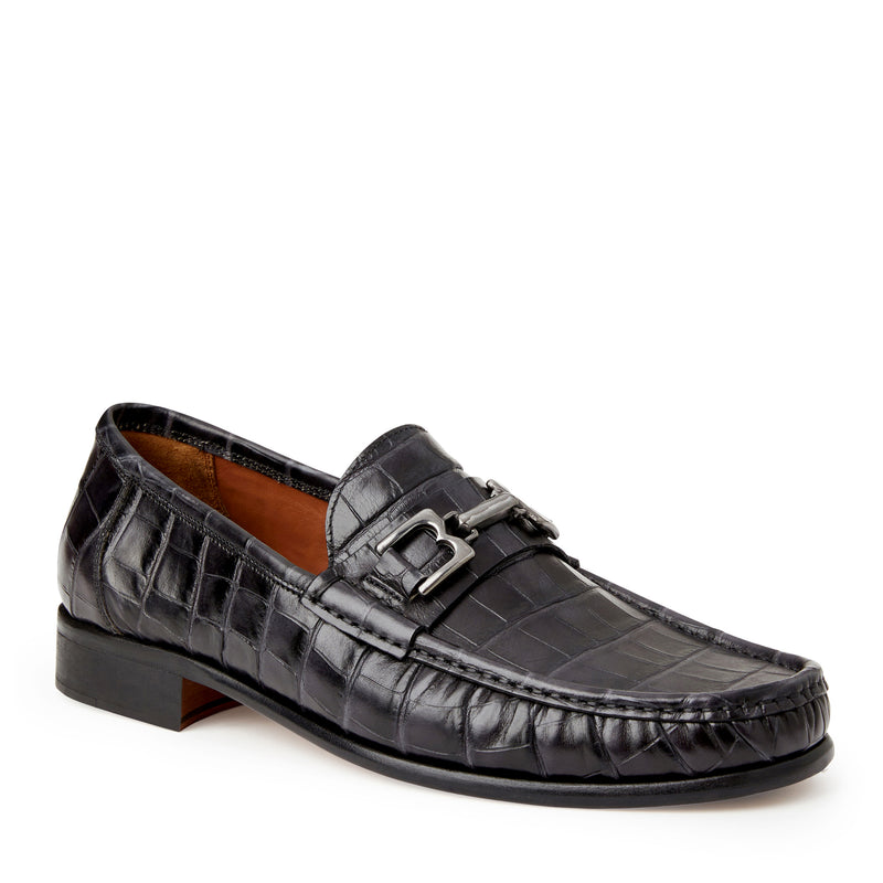 Trieste Classic Moccasin- Black Croc