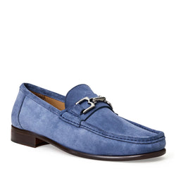 TRIESTE classic Suede Moccasin-LIGHT BLUE SUEDE