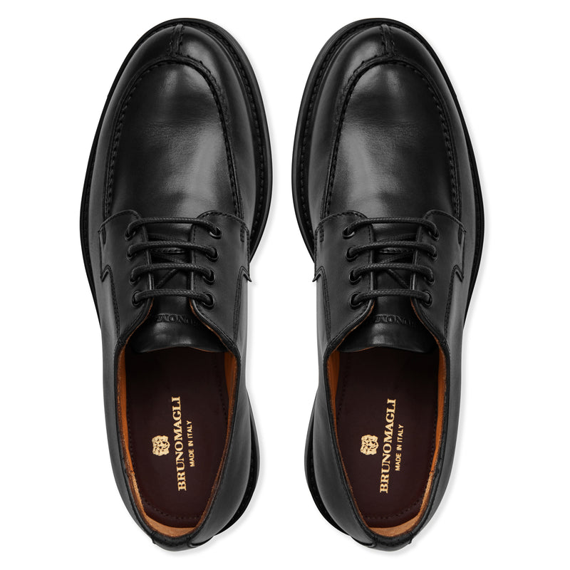 Tyler Split Toe Leather Oxford-Black