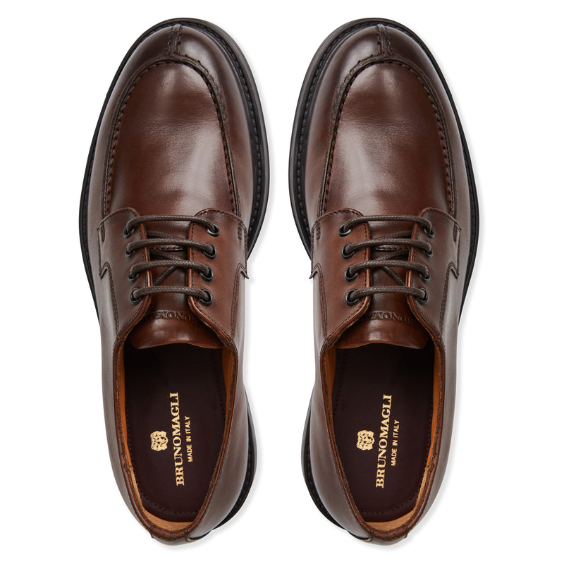 Tyler Split Toe Leather Oxford-Cognac