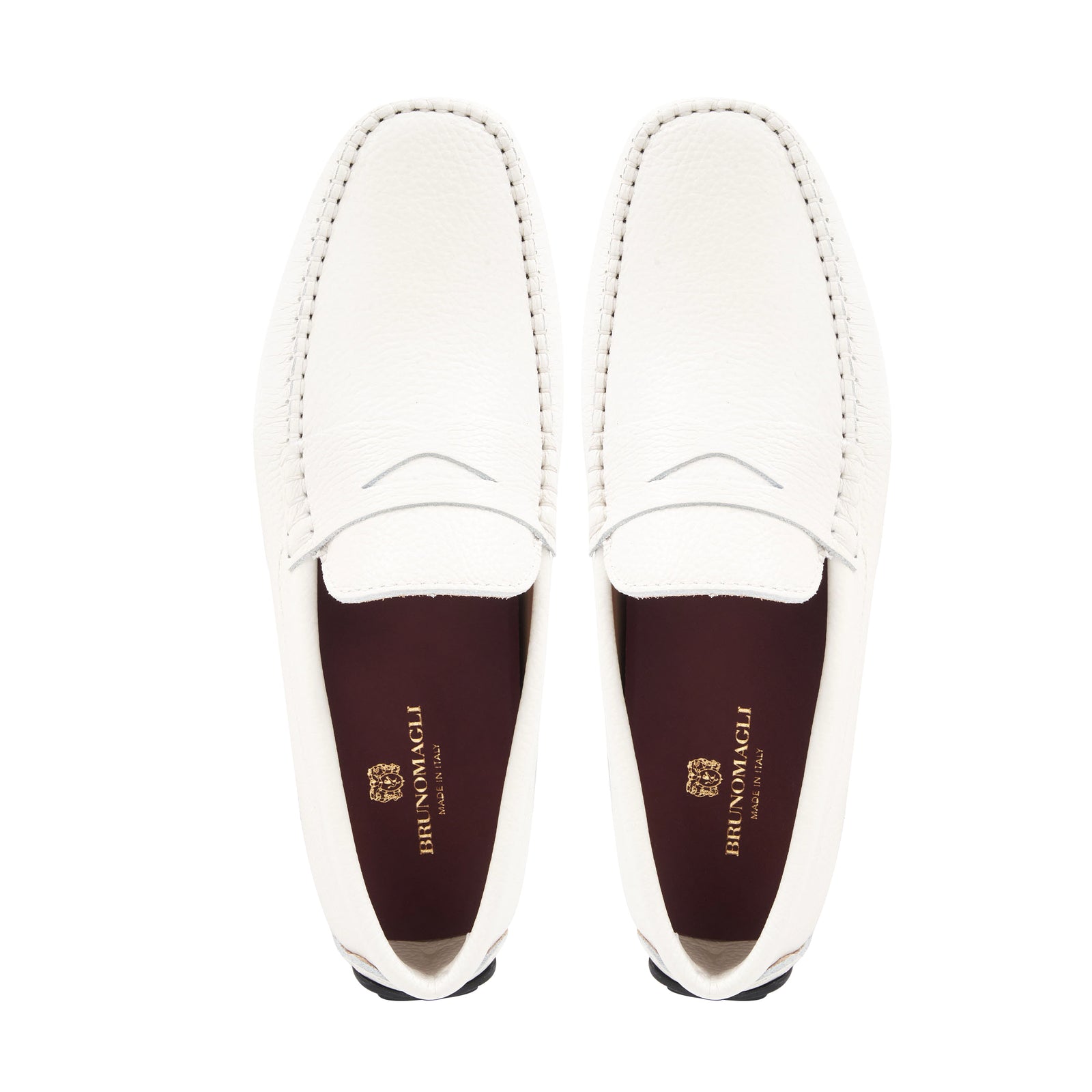 Bruno Magli Lastra Penny Loafer - Mens, 10, Off-White Taranto Off White Pebbled – Bruno Magli main image 3