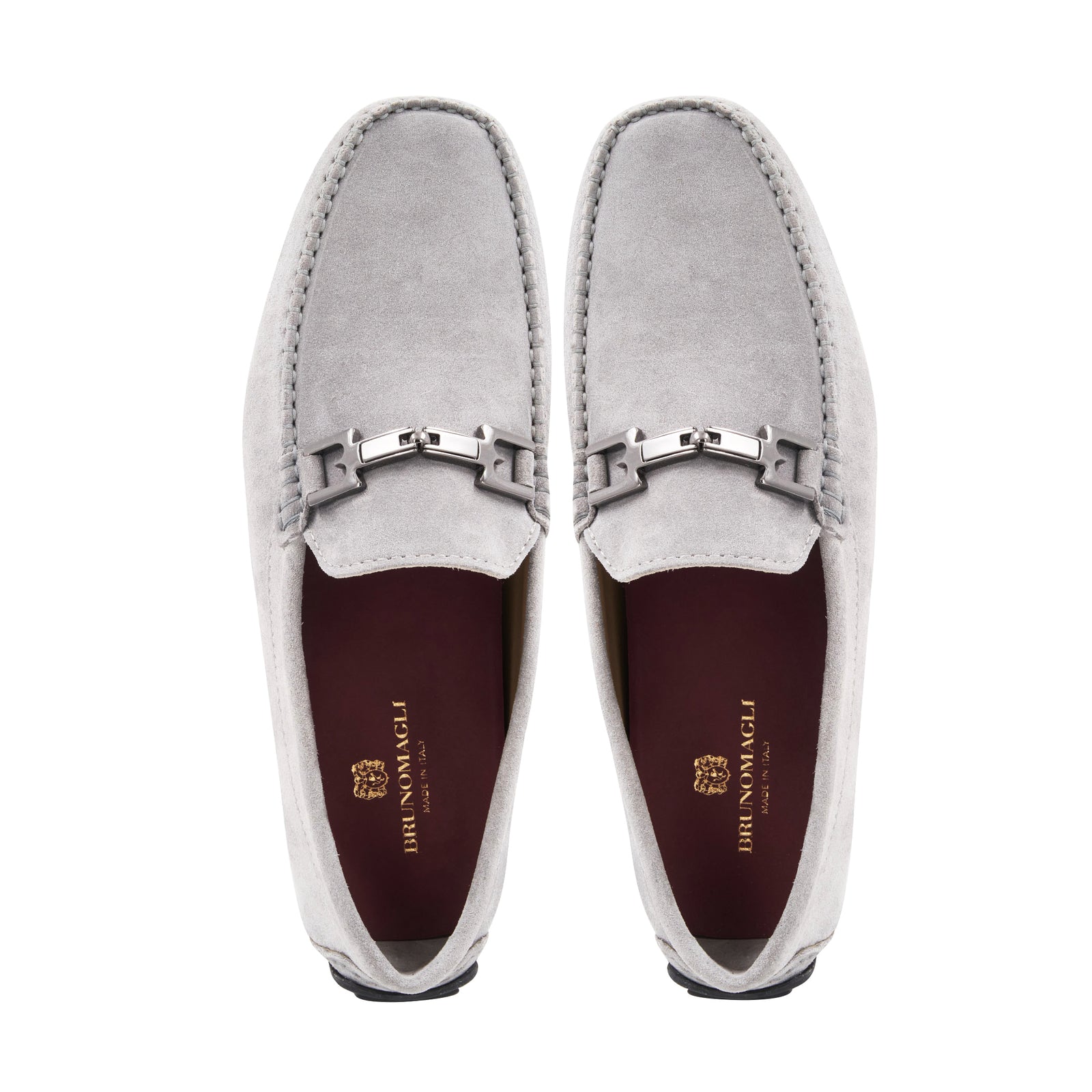 Bruno Magli gray suede loafers, BRIO, Sz 13, made in Italy Bruno Magli Loafer Gray Casual Shoes for Men for sale | eBay main image 3