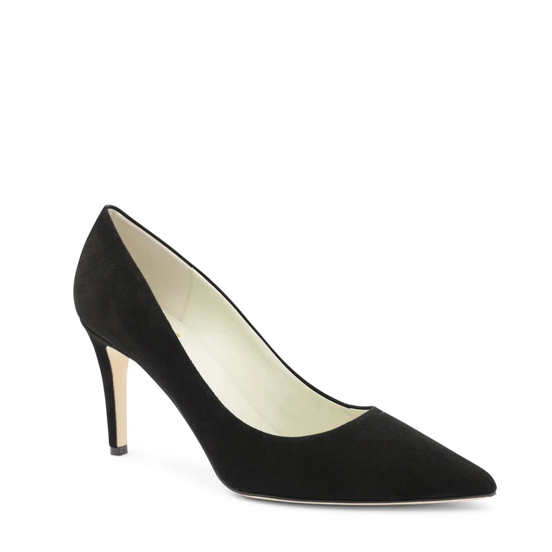 Telma Suede Pointed Toe Heel - Black