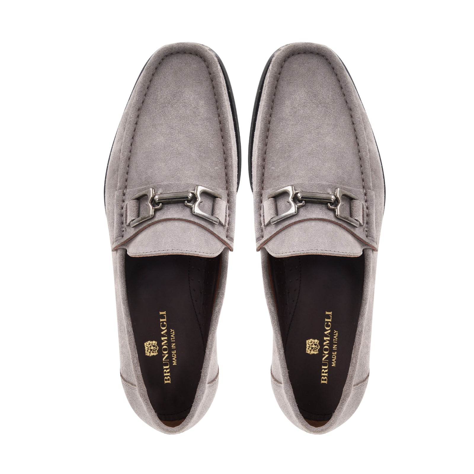 Joel Italian Leather Italy Gray Suede Driving Moccasin Loafer Dress Shoes 43 10 Taso Light Grey Suede – Bruno Magli main image 3