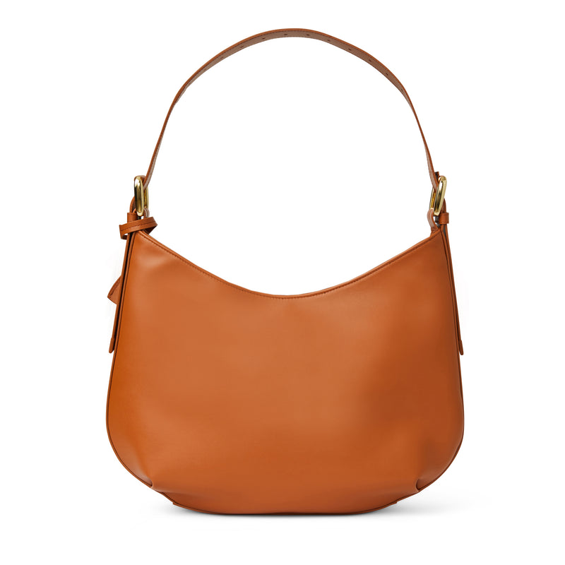 Cora Hobo handbag Cognac Nappa Leather – Bruno Magli