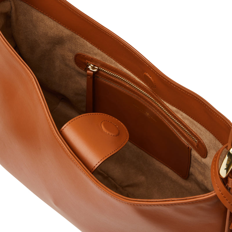 Cora Hobo handbag Cognac Nappa Leather