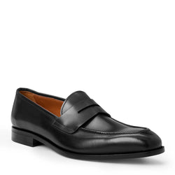 COLLEZIONE VESINI LEATHER SLIP-ON LOAFER -BLACK