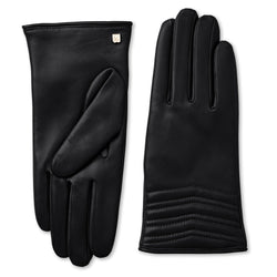 Women's CHEVRON QUILTED GLOVE-BLACK