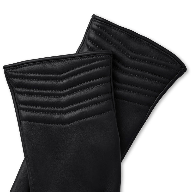 Women's CHEVRON QUILTED GLOVE-BLACK