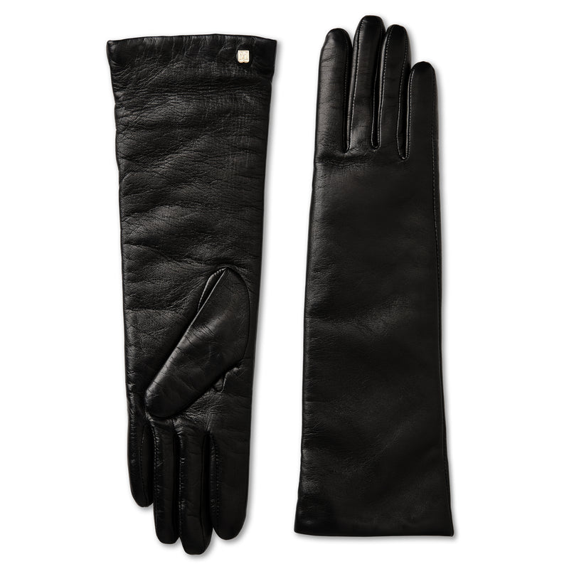 Women's MEDIUM STACKED LEATHER GLOVE-BLK