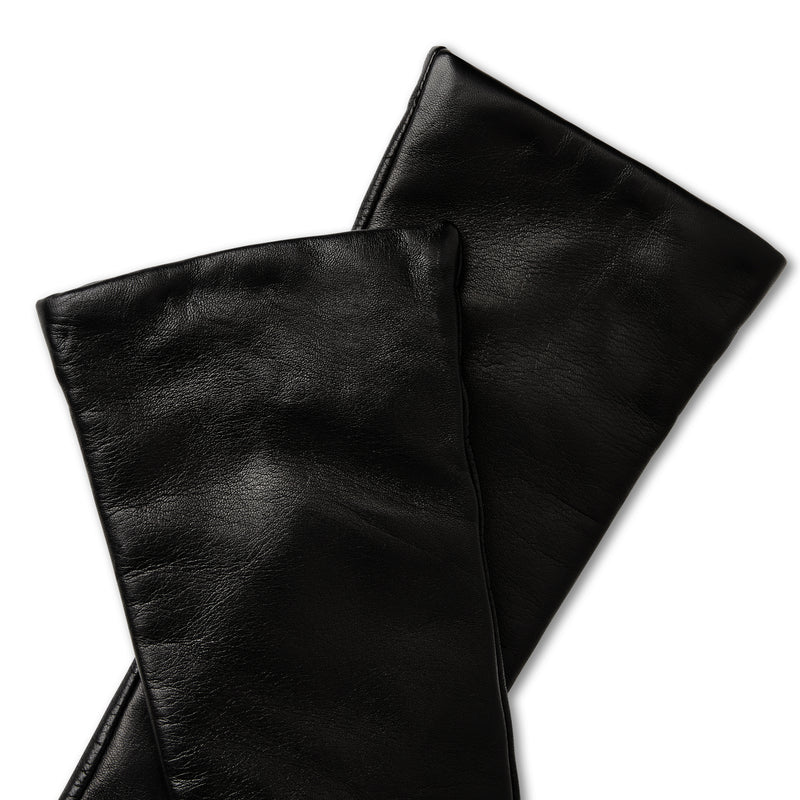 Women's MEDIUM STACKED LEATHER GLOVE-BLK