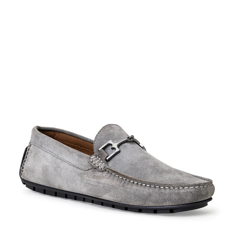 XANDER CASUAL SUEDE DRIVING MOCCASIN-LIGHT GREY