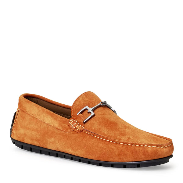 XANDER CASUAL SUEDE DRIVING MOCCASIN-Orange