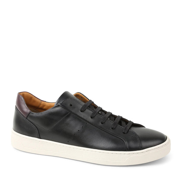 Dante Lace-to-Toe Leather Sneaker - Black