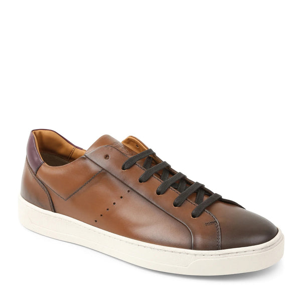 Dante Lace-to-Toe Leather Sneaker - Cognac