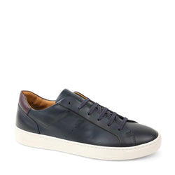 Dante Lace-to-Toe Leather Sneaker - Navy
